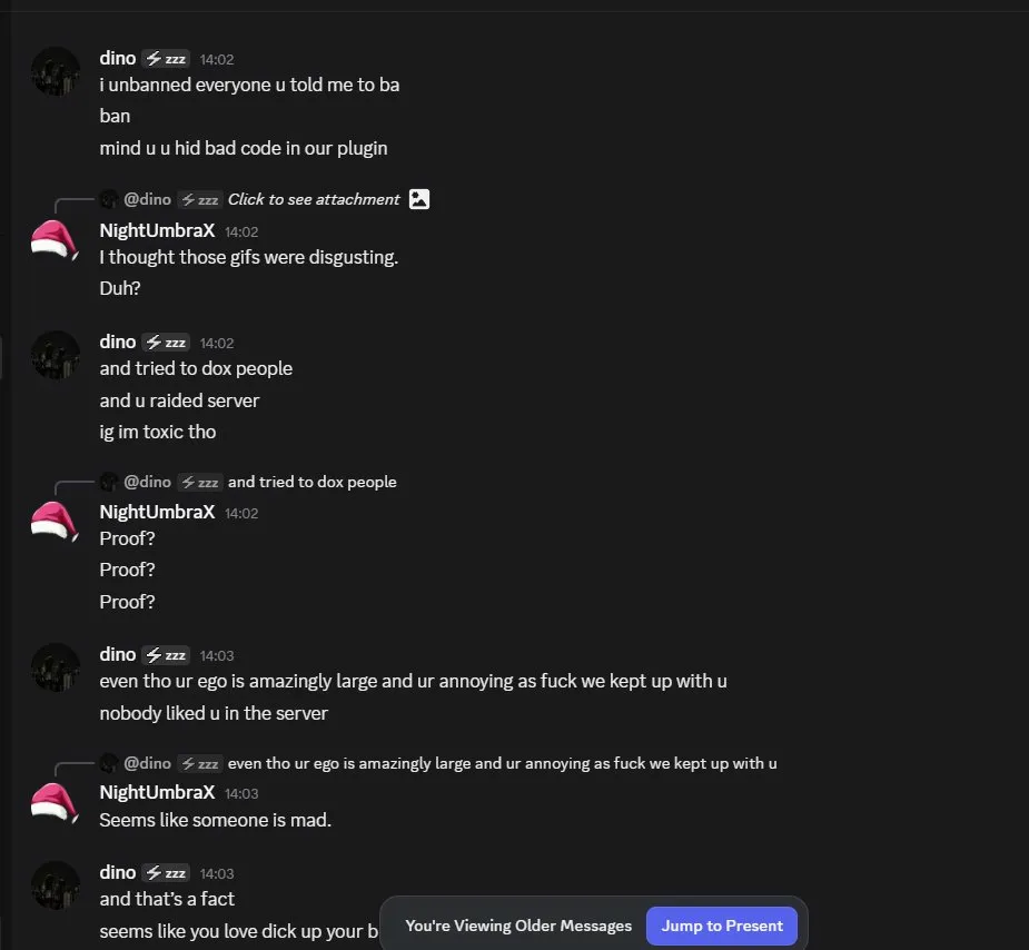 Dino dox claim with no proof provided